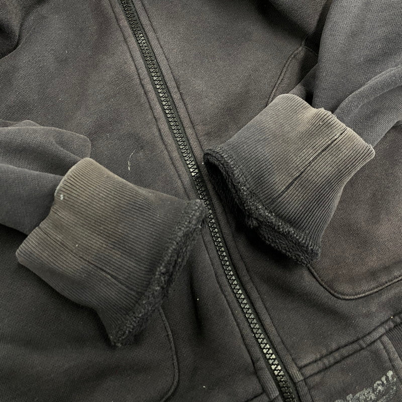【現状渡し品】【メンズ】 OLD STUSSY AUTHENTIC オールド ステューシー オーセンティック ZIP UP HOODED SWEATSHIRT ジップアップ フーデッド スウェットシャツ パーカー 142-260315-as-03-izu サイズ：M カラー：ブラック系 万代Net店