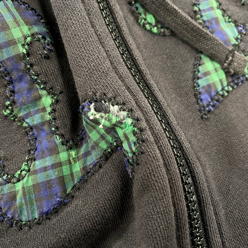 【現状渡し品】【メンズ】 OLD STUSSY AUTHENTIC オールド ステューシー オーセンティック ZIP UP HOODED SWEATSHIRT ジップアップ フーデッド スウェットシャツ パーカー 142-260315-as-03-izu サイズ：M カラー：ブラック系 万代Net店
