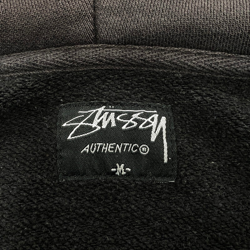 【現状渡し品】【メンズ】 OLD STUSSY AUTHENTIC オールド ステューシー オーセンティック ZIP UP HOODED SWEATSHIRT ジップアップ フーデッド スウェットシャツ パーカー 142-260315-as-03-izu サイズ：M カラー：ブラック系 万代Net店