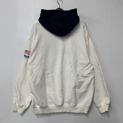 【中古品】【メンズ】 CONTRAST COLOR HALF ZIP HOODED SWEAT 101223012015 コントラストカラー ハーフジップ フーデッドスウェット パーカー 142-260319-as-18-izu サイズ：L カラー：ホワイト系 万代Net店