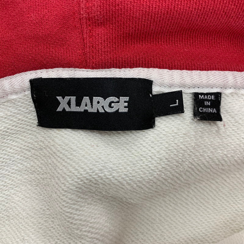 【中古品】【メンズ】 CONTRAST COLOR HALF ZIP HOODED SWEAT 101223012015 コントラストカラー ハーフジップ フーデッドスウェット パーカー 142-260319-as-18-izu サイズ：L カラー：ホワイト系 万代Net店