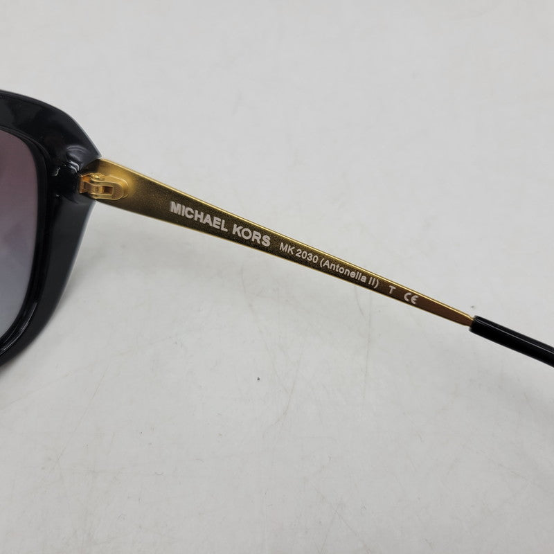 【中古品】【メンズ/レディース】 Michael Kors マイケルコース MK 2030 ADRIANNA II SUNGLASSES アドリアナ サングラス 203-260319-kh-14-izu サイズ：56口16-140 カラー：ブラック×ゴールド 万代Net店