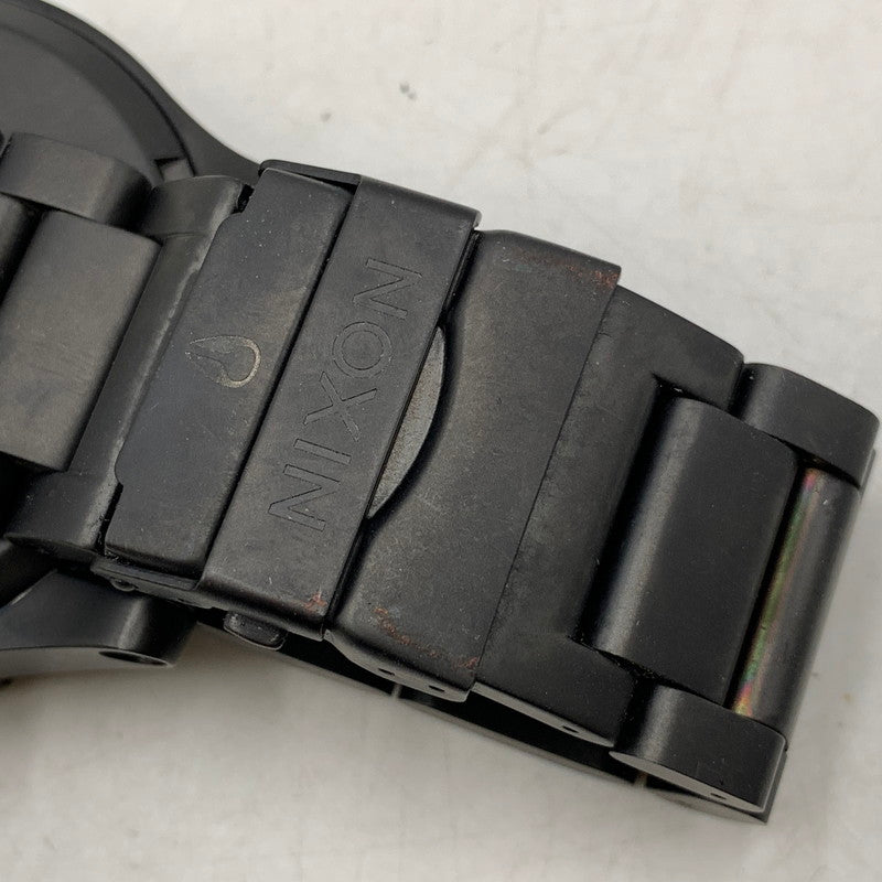 【中古品】【メンズ/レディース】 NIXON ニクソン 51-30 CHRONO CHRONOGRAPH QUARTZ クロノグラフ クォーツ 腕時計 時計 197-260603-kh-05-izu カラー：ブラック×ゴールド 万代Net店