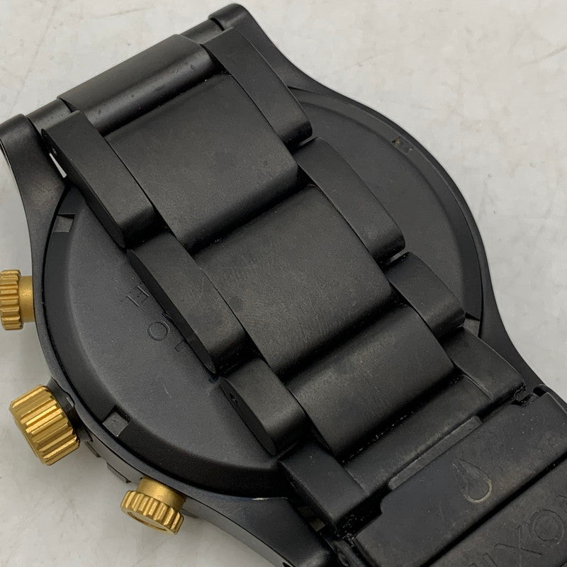 【中古品】【メンズ/レディース】 NIXON ニクソン 51-30 CHRONO CHRONOGRAPH QUARTZ クロノグラフ クォーツ 腕時計 時計 197-260603-kh-05-izu カラー：ブラック×ゴールド 万代Net店
