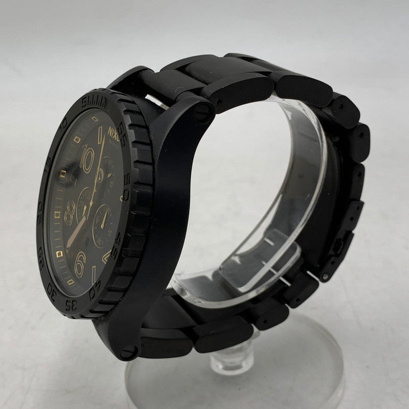 【中古品】【メンズ/レディース】 NIXON ニクソン 51-30 CHRONO CHRONOGRAPH QUARTZ クロノグラフ クォーツ 腕時計 時計 197-260603-kh-05-izu カラー：ブラック×ゴールド 万代Net店