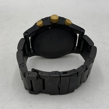【中古品】【メンズ/レディース】 NIXON ニクソン 51-30 CHRONO CHRONOGRAPH QUARTZ クロノグラフ クォーツ 腕時計 時計 197-260603-kh-05-izu カラー：ブラック×ゴールド 万代Net店