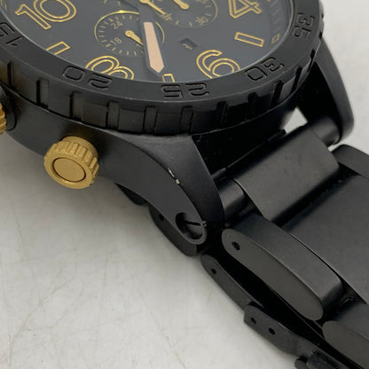 【中古品】【メンズ/レディース】 NIXON ニクソン 51-30 CHRONO CHRONOGRAPH QUARTZ クロノグラフ クォーツ 腕時計 時計 197-260603-kh-05-izu カラー：ブラック×ゴールド 万代Net店