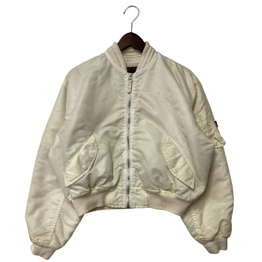 【現状渡し品】【レディース】 MA-1 FLIGHT JACKET フライト ジャケットアウター 168-260316-kh-01-izu サイズ：M カラー：アイボリー 万代Net店