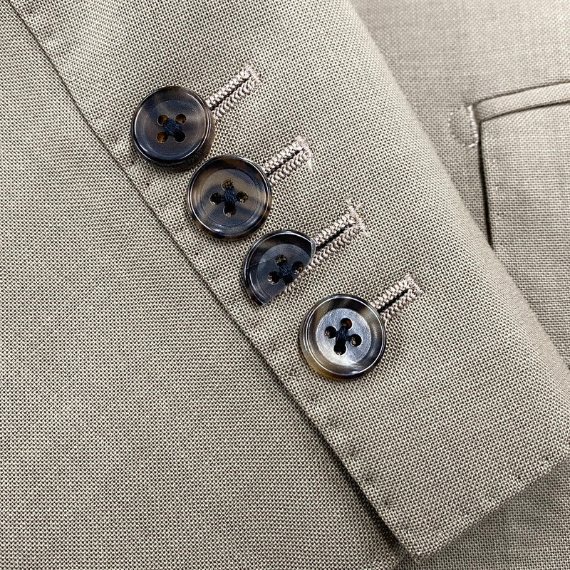 【中古品】【メンズ】 × DORMEUIL ドーメル SINGLE BREASTED JACKET シングル ブレスト ジャケット アウター 142-260316-kh-02-izu サイズ：L カラー：ブラウン 万代Net店
