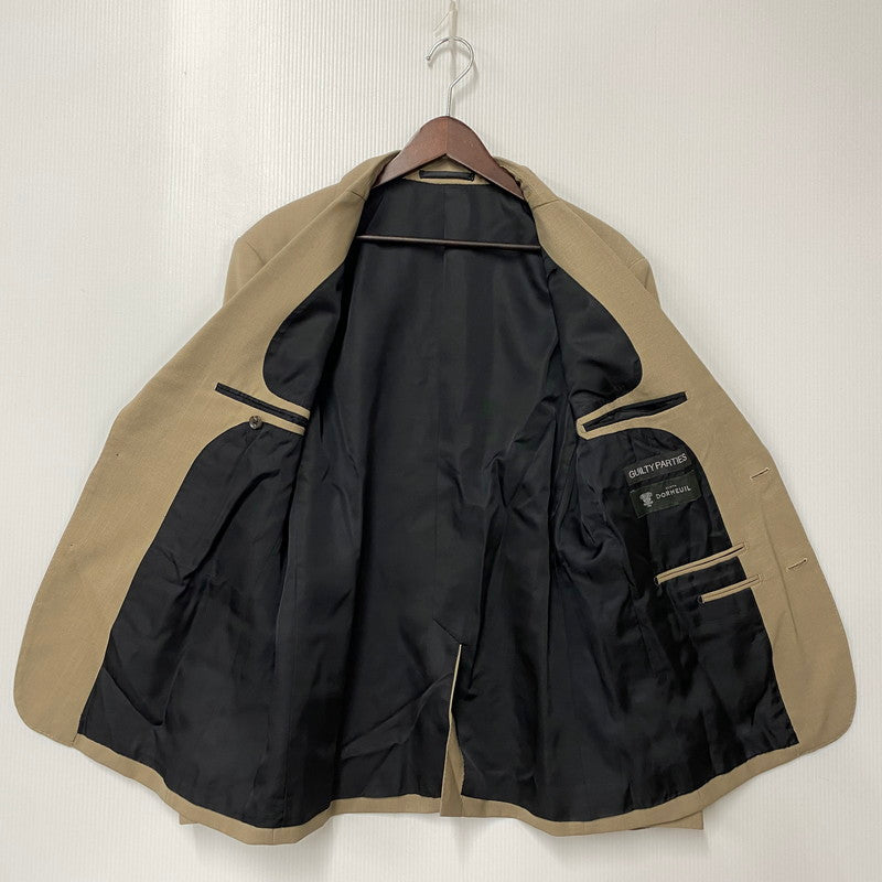 【中古品】【メンズ】 × DORMEUIL ドーメル SINGLE BREASTED JACKET シングル ブレスト ジャケット アウター 142-260316-kh-02-izu サイズ：L カラー：ブラウン 万代Net店