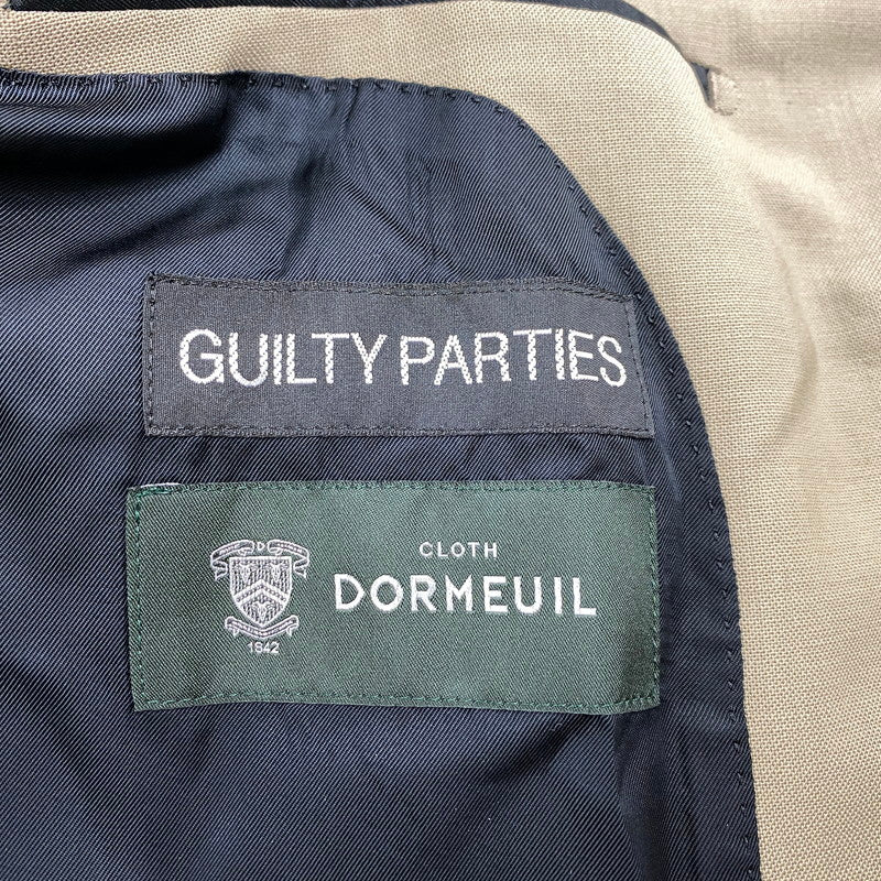 【中古品】【メンズ】 × DORMEUIL ドーメル SINGLE BREASTED JACKET シングル ブレスト ジャケット アウター 142-260316-kh-02-izu サイズ：L カラー：ブラウン 万代Net店