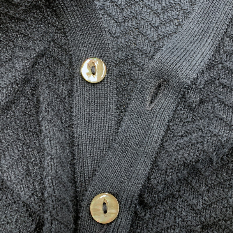 【中古品】【メンズ】 COTTON CARDIGAN コットン カーディガン トップス ニット 142-260323-ya-02-izu サイズ：M カラー：NAVY 万代Net店
