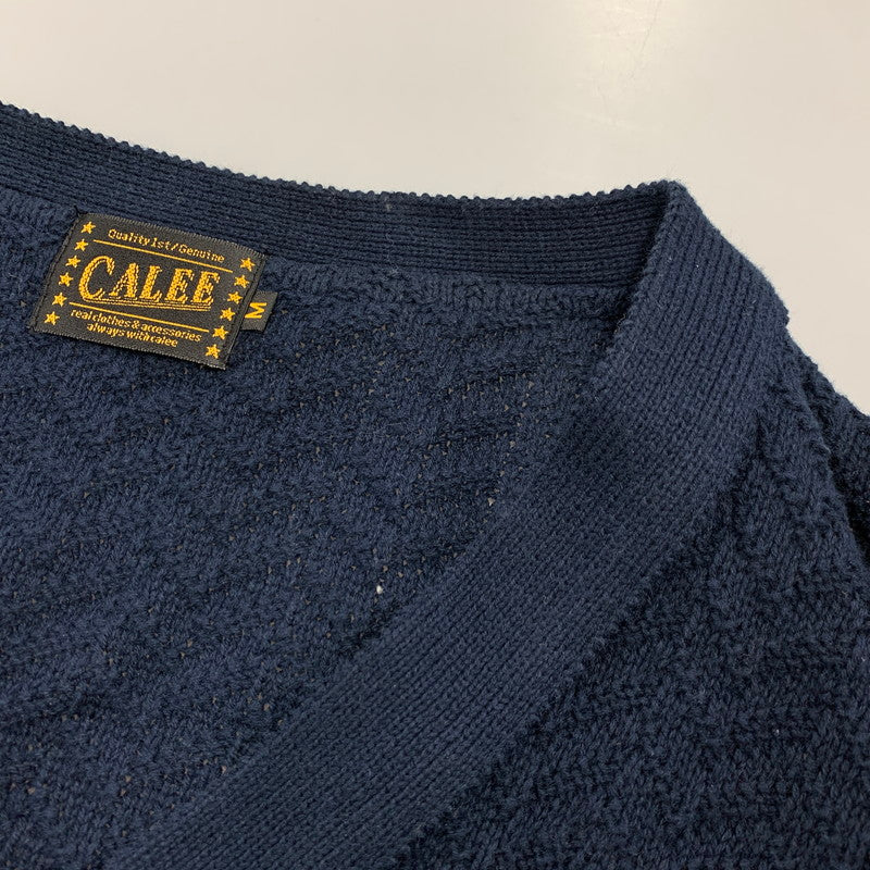 【中古品】【メンズ】 COTTON CARDIGAN コットン カーディガン トップス ニット 142-260323-ya-02-izu サイズ：M カラー：NAVY 万代Net店