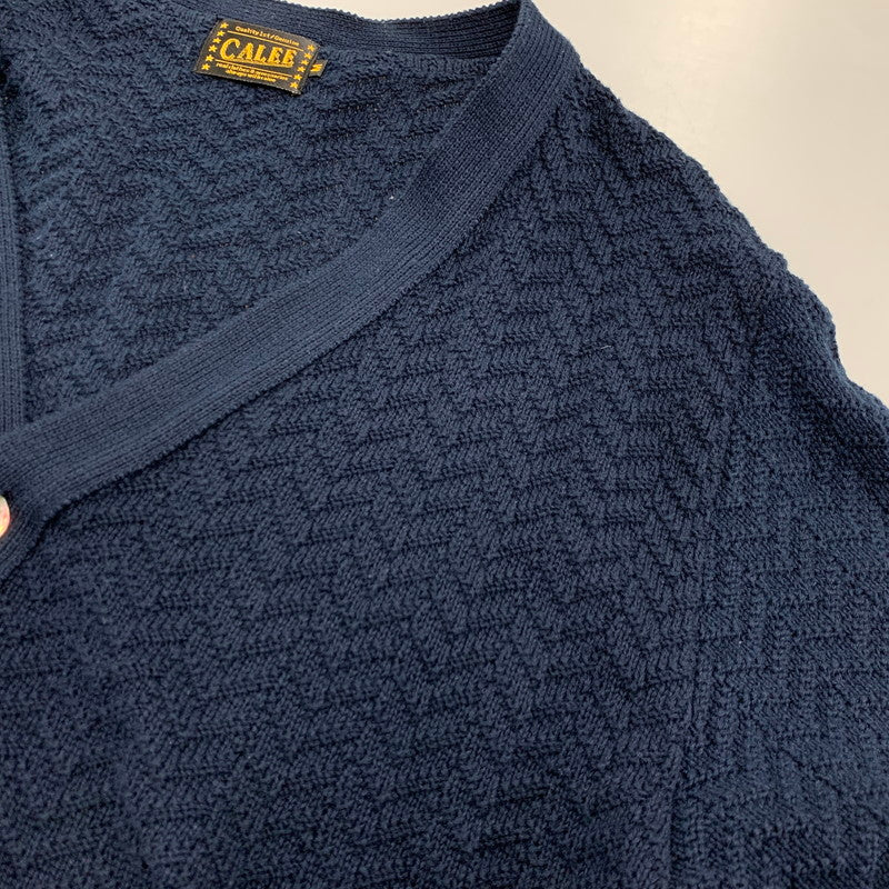 【中古品】【メンズ】 COTTON CARDIGAN コットン カーディガン トップス ニット 142-260323-ya-02-izu サイズ：M カラー：NAVY 万代Net店