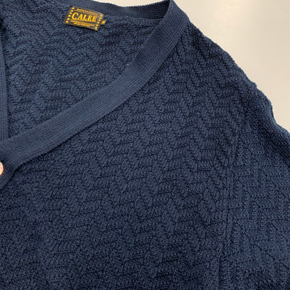 【中古品】【メンズ】 COTTON CARDIGAN コットン カーディガン トップス ニット 142-260323-ya-02-izu サイズ：M カラー：NAVY 万代Net店