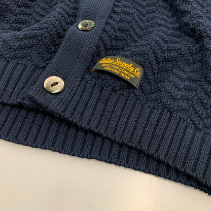 【中古品】【メンズ】 COTTON CARDIGAN コットン カーディガン トップス ニット 142-260323-ya-02-izu サイズ：M カラー：NAVY 万代Net店