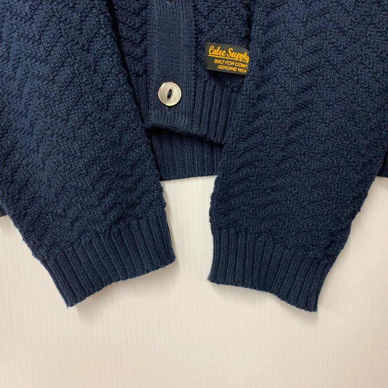 【中古品】【メンズ】 COTTON CARDIGAN コットン カーディガン トップス ニット 142-260323-ya-02-izu サイズ：M カラー：NAVY 万代Net店