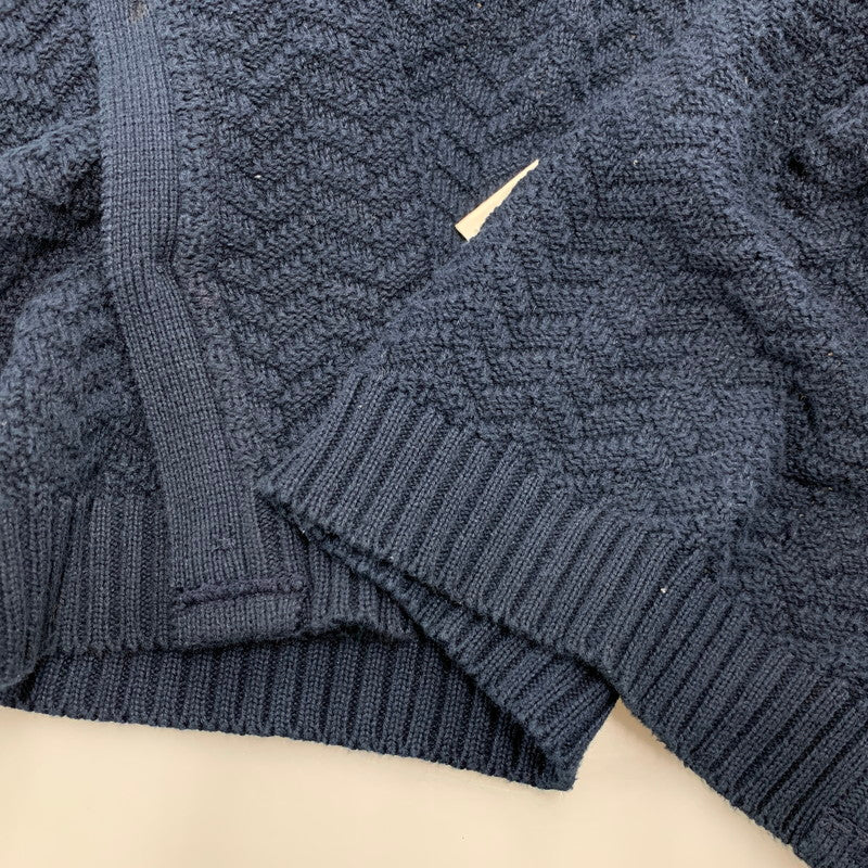 【中古品】【メンズ】 COTTON CARDIGAN コットン カーディガン トップス ニット 142-260323-ya-02-izu サイズ：M カラー：NAVY 万代Net店