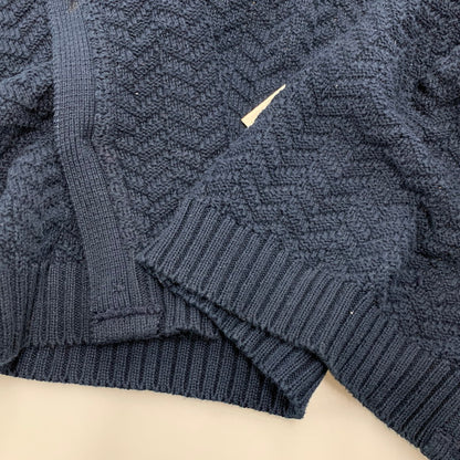 【中古品】【メンズ】 COTTON CARDIGAN コットン カーディガン トップス ニット 142-260323-ya-02-izu サイズ：M カラー：NAVY 万代Net店