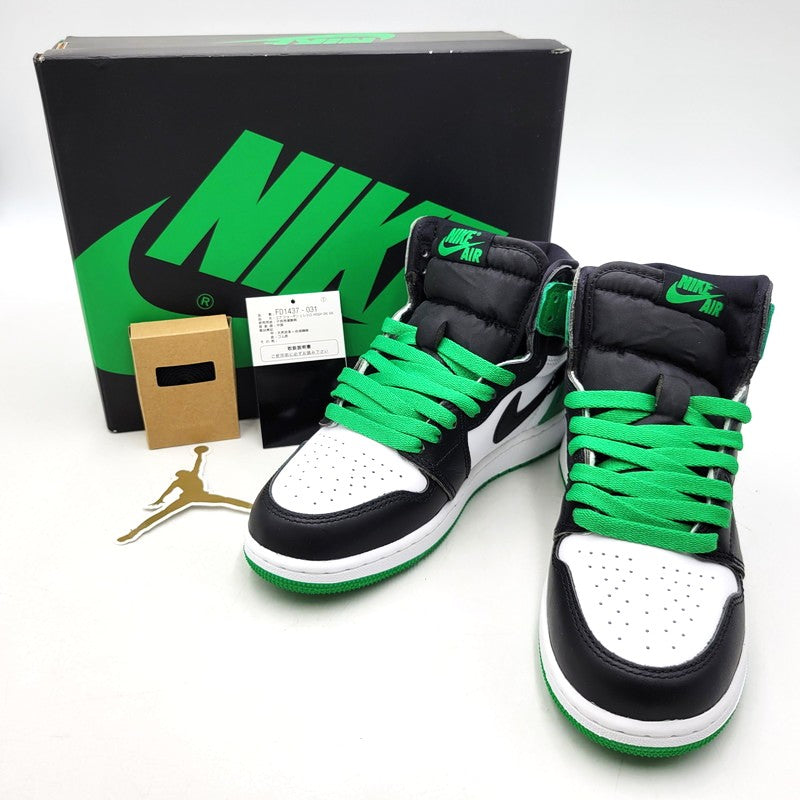 【中古美品】【レディース】 FD1437-031 GS AIR JORDAN 1 RETRO HIGH OG エア ジョーダン 1 レトロ ハイ スニーカー 靴 166-260316-kh-15-izu サイズ：23 カラー：BLACK/LUCKY GREEN-WHITE 万代Net店