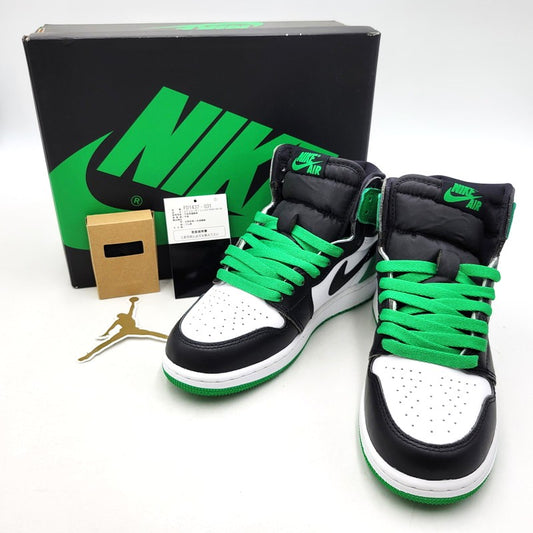 【中古美品】【レディース】 NIKE ナイキ FD1437-031 GS AIR JORDAN 1 RETRO HIGH OG エア ジョーダン 1 レトロ ハイ スニーカー 靴 166-260316-kh-15-izu サイズ：23 カラー：BLACK/LUCKY GREEN-WHITE 万代Net店