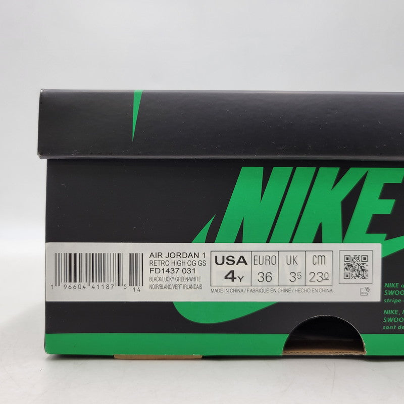 【中古美品】【レディース】 FD1437-031 GS AIR JORDAN 1 RETRO HIGH OG エア ジョーダン 1 レトロ ハイ スニーカー 靴 166-260316-kh-15-izu サイズ：23 カラー：BLACK/LUCKY GREEN-WHITE 万代Net店