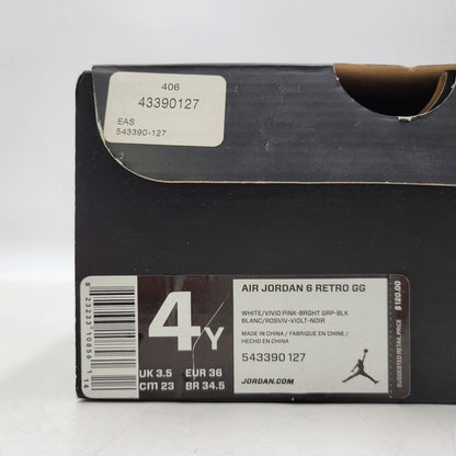 【中古品】【レディース】 543390-127 GS AIR JORDAN 6 RETRO エア ジョーダン 6 レトロ スニーカー 靴 166-260319-kh-16-izu サイズ：23 カラー：WHITE/VIVID PINK-GRAPE 万代Net店