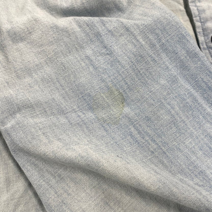 【中古品】【メンズ】 POLO RALPH LAUREN ポロ・ラルフローレン 鷹 刺繍 CHAMBRAY LS SHIRT シャンブレー ロングスリーブ シャツ トップス 長袖 147-260319-cs-24-izu サイズ：L カラー：ライトブルー 万代Net店