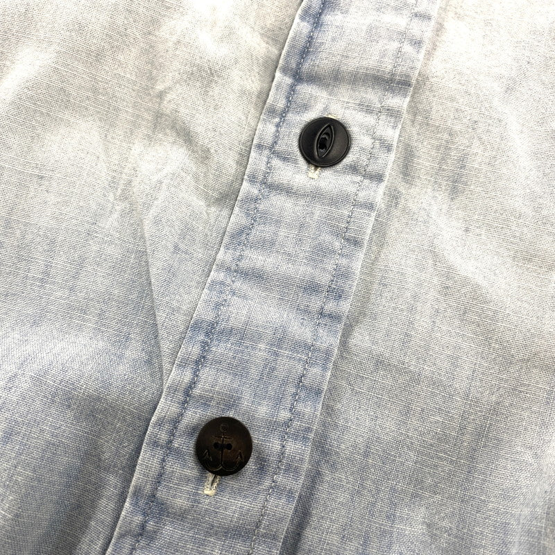 【中古品】【メンズ】 POLO RALPH LAUREN ポロ・ラルフローレン 鷹 刺繍 CHAMBRAY LS SHIRT シャンブレー ロングスリーブ シャツ トップス 長袖 147-260319-cs-24-izu サイズ：L カラー：ライトブルー 万代Net店