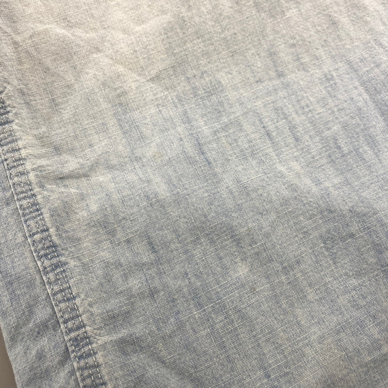 【中古品】【メンズ】 POLO RALPH LAUREN ポロ・ラルフローレン 鷹 刺繍 CHAMBRAY LS SHIRT シャンブレー ロングスリーブ シャツ トップス 長袖 147-260319-cs-24-izu サイズ：L カラー：ライトブルー 万代Net店