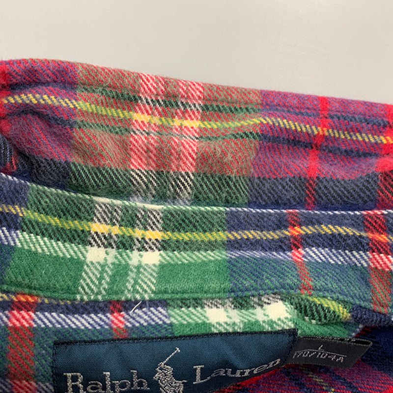 【中古品】【メンズ】 7934920ANF COSTUM FIT GINGHAM CHECK FLANNEL SHIRT カスタム フィット ギンガム チェック フランネル シャツ トップス 長袖 146-260319-cs-27-izu サイズ：L カラー：マルチ 万代Net店