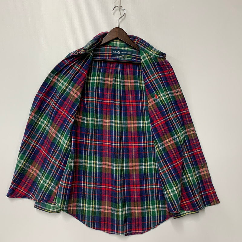 【中古品】【メンズ】 7934920ANF COSTUM FIT GINGHAM CHECK FLANNEL SHIRT カスタム フィット ギンガム チェック フランネル シャツ トップス 長袖 146-260319-cs-27-izu サイズ：L カラー：マルチ 万代Net店