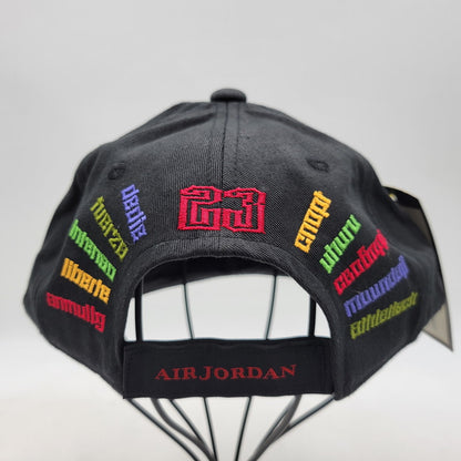 【中古品】【メンズ/レディース】 NIKE ナイキ AIR JORDAN IX 9 CLASSIC 6 PANEL WORLD SNAPBACK CAP DEAD STOCK エア ジョーダン 6パネル スナップバック キャップ 帽子 185-260316-kh-13-izu サイズ：F カラー：ブラック 万代Net店