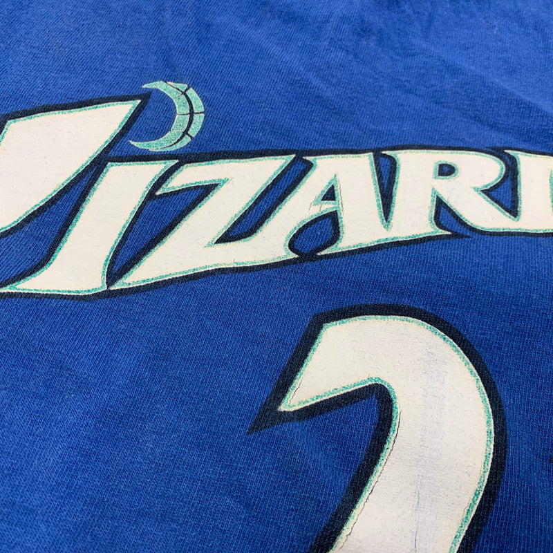 【中古品】【メンズ】 メキシコ製 WIZARDS JORDAN ウィザーズ ジョーダン 23 PRINT プリント S/S ショートスリーブ TEE Tシャツ トップス 半袖 146-260323-ya-04-izu サイズ：L カラー：BLUE 万代Net店