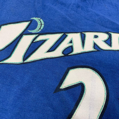 【中古品】【メンズ】 メキシコ製 WIZARDS JORDAN ウィザーズ ジョーダン 23 PRINT プリント S/S ショートスリーブ TEE Tシャツ トップス 半袖 146-260323-ya-04-izu サイズ：L カラー：BLUE 万代Net店
