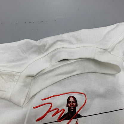 【中古品】【メンズ】 OLD NIKE オールド ナイキ 90-00S マレーシア製 JORDAN PRINT ジョーダン プリント S/S TEE ショートスリーブ Tシャツ トップス 半袖 146-260323-ya-06-izu サイズ：L カラー：WHITE 万代Net店