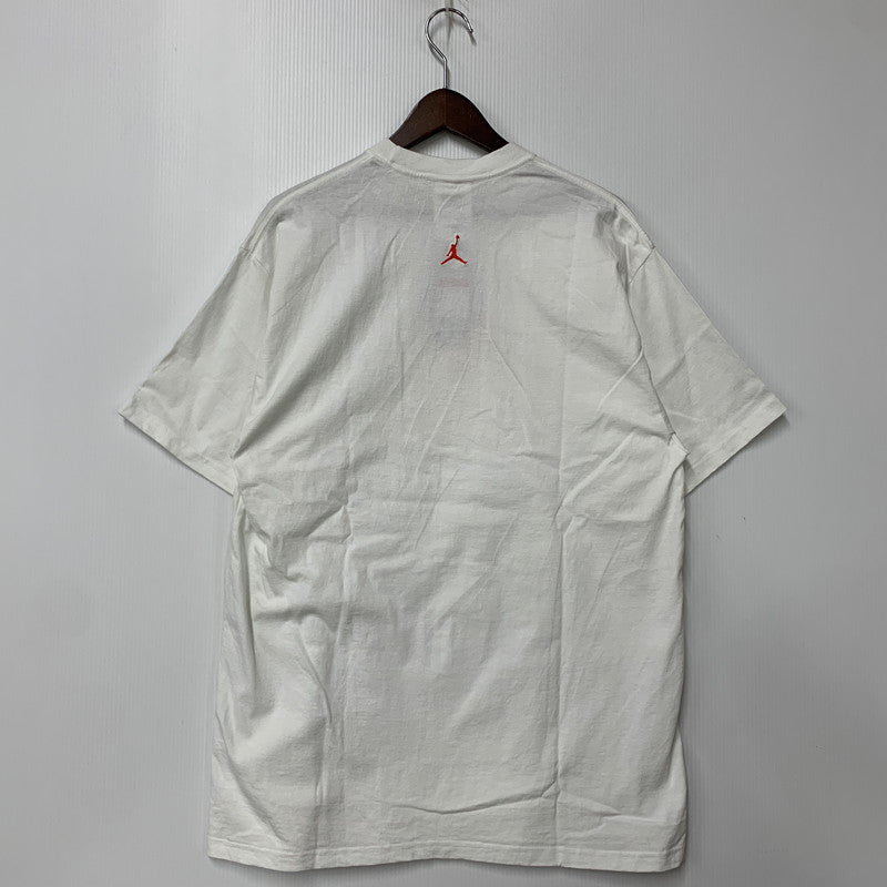 【中古品】【メンズ】 OLD NIKE オールド ナイキ 90-00S マレーシア製 JORDAN PRINT ジョーダン プリント S/S TEE ショートスリーブ Tシャツ トップス 半袖 146-260323-ya-06-izu サイズ：L カラー：WHITE 万代Net店