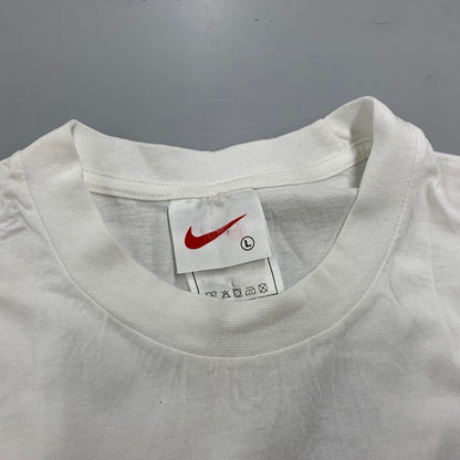 【中古品】【メンズ】 OLD NIKE オールド ナイキ 90-00S マレーシア製 JORDAN PRINT ジョーダン プリント S/S TEE ショートスリーブ Tシャツ トップス 半袖 146-260323-ya-06-izu サイズ：L カラー：WHITE 万代Net店