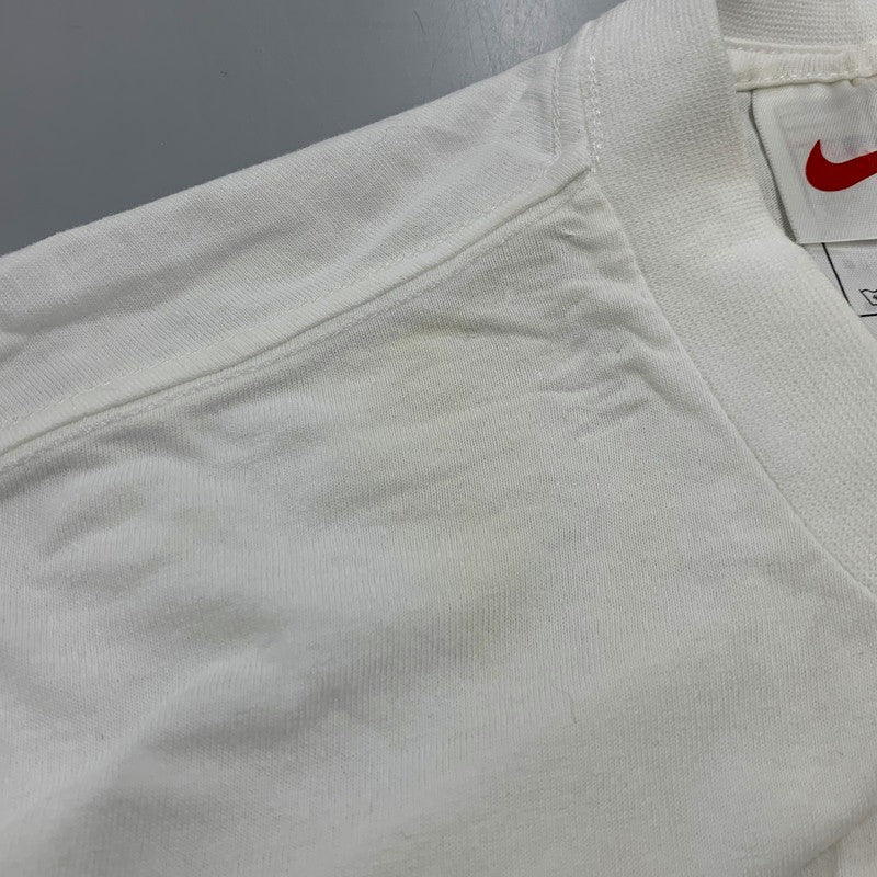 【中古品】【メンズ】 OLD NIKE オールド ナイキ 90-00S マレーシア製 JORDAN PRINT ジョーダン プリント S/S TEE ショートスリーブ Tシャツ トップス 半袖 146-260323-ya-06-izu サイズ：L カラー：WHITE 万代Net店