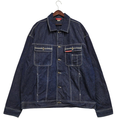 【中古品】【メンズ】 PLATINUM FUBU プラチナム フブ DENIM JACKET デニムジャケット アウター 146-260316-yn-09-izu サイズ：2XL カラー：インディゴ 万代Net店