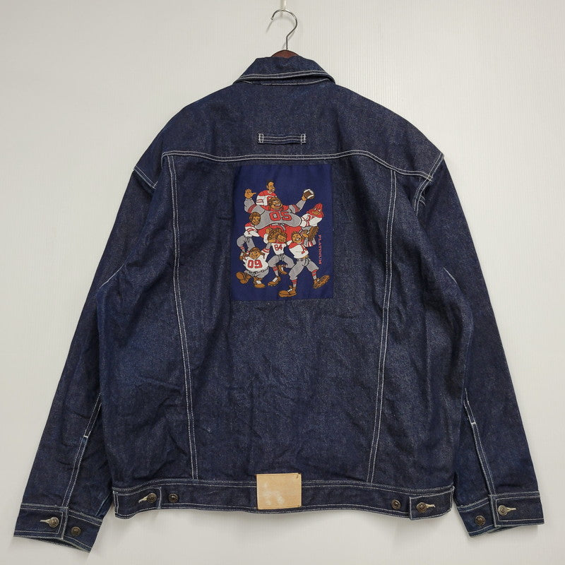 【中古品】【メンズ】 PLATINUM FUBU プラチナム フブ DENIM JACKET デニムジャケット アウター 146-260316-yn-09-izu サイズ：2XL カラー：インディゴ 万代Net店