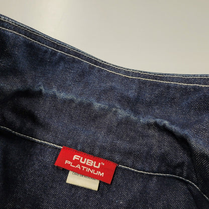 【中古品】【メンズ】 PLATINUM FUBU プラチナム フブ DENIM JACKET デニムジャケット アウター 146-260316-yn-09-izu サイズ：2XL カラー：インディゴ 万代Net店