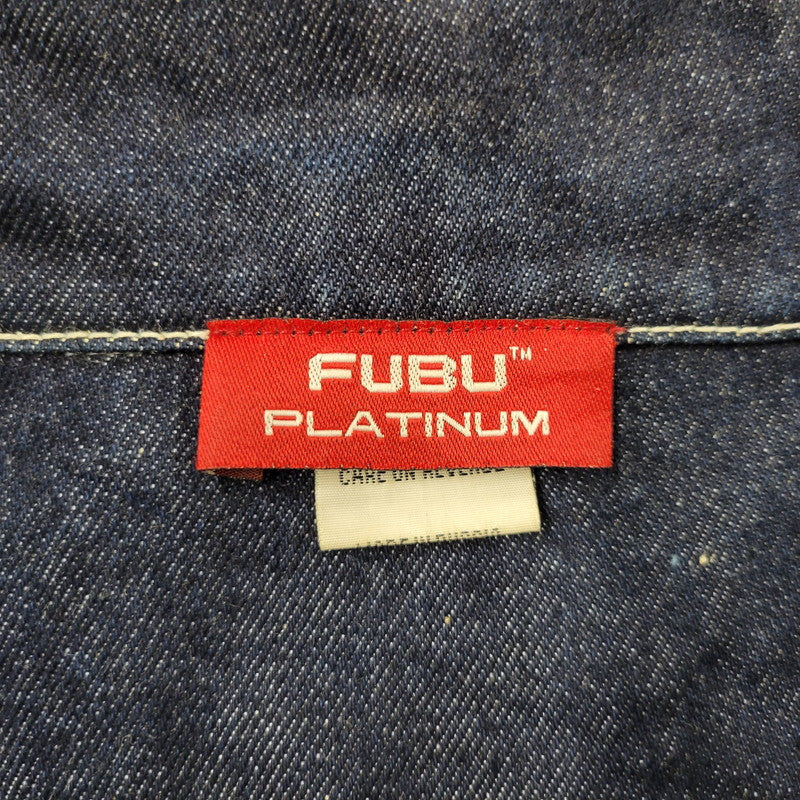 【中古品】【メンズ】 PLATINUM FUBU プラチナム フブ DENIM JACKET デニムジャケット アウター 146-260316-yn-09-izu サイズ：2XL カラー：インディゴ 万代Net店