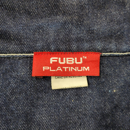 【中古品】【メンズ】 PLATINUM FUBU プラチナム フブ DENIM JACKET デニムジャケット アウター 146-260316-yn-09-izu サイズ：2XL カラー：インディゴ 万代Net店