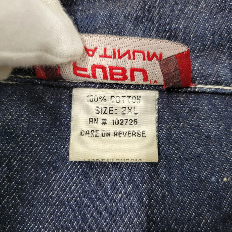 【中古品】【メンズ】 PLATINUM FUBU プラチナム フブ DENIM JACKET デニムジャケット アウター 146-260316-yn-09-izu サイズ：2XL カラー：インディゴ 万代Net店
