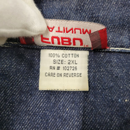 【中古品】【メンズ】 PLATINUM FUBU プラチナム フブ DENIM JACKET デニムジャケット アウター 146-260316-yn-09-izu サイズ：2XL カラー：インディゴ 万代Net店
