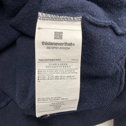 【中古品】【メンズ】 THISISNEVERTHAT ディスイズネバーザット T-LOGO LT CREWNECK ティーロゴ エルティー クルーネック トップス 長袖 142-260319-cs-26-izu サイズ：L カラー：ネイビー 万代Net店