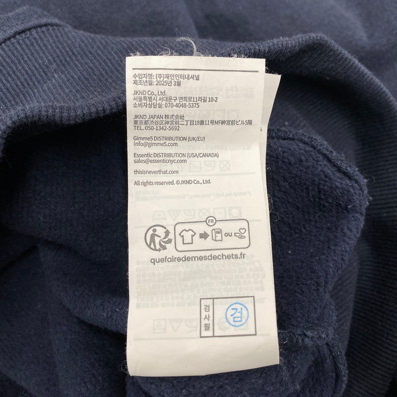 【中古品】【メンズ】 THISISNEVERTHAT ディスイズネバーザット T-LOGO LT CREWNECK ティーロゴ エルティー クルーネック トップス 長袖 142-260319-cs-26-izu サイズ：L カラー：ネイビー 万代Net店