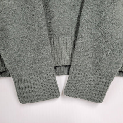 【中古品】【メンズ】 AMI アミ UPL325.KN0032 HEART LOGO JACQUARD KNIT ハート ロゴ ジャガード ニット トップス 141-260316-yn-08-izu サイズ：L カラー：グリーン 万代Net店