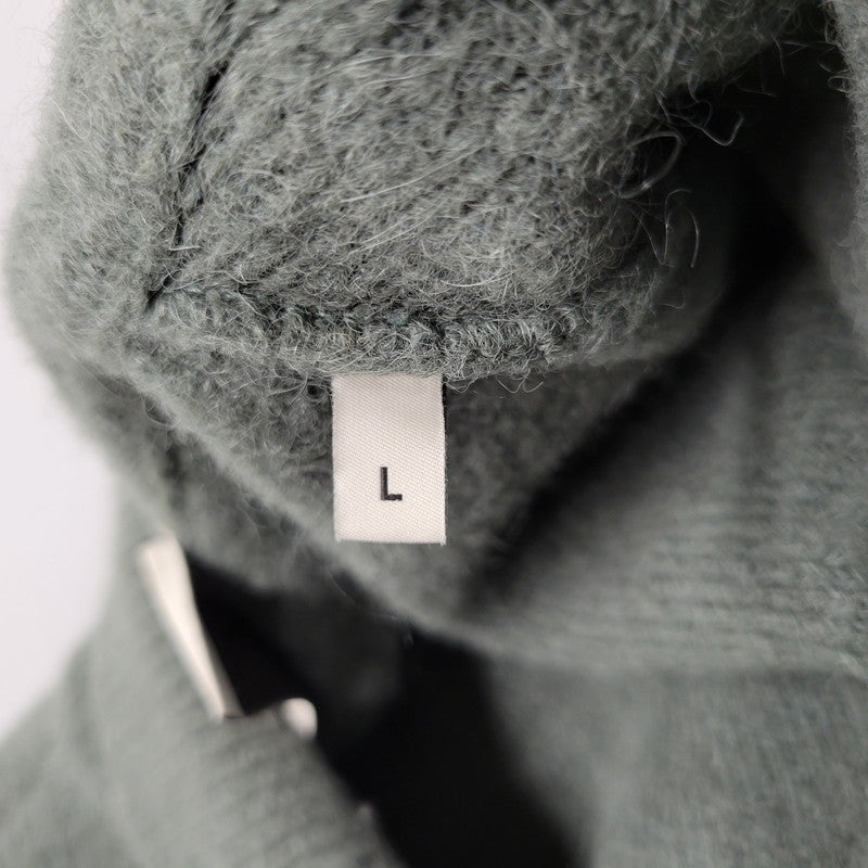 【中古品】【メンズ】 AMI アミ UPL325.KN0032 HEART LOGO JACQUARD KNIT ハート ロゴ ジャガード ニット トップス 141-260316-yn-08-izu サイズ：L カラー：グリーン 万代Net店